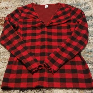 Ladies buffalo plaid long sleeve